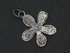 Sterling Silver Artisan Flower Charm, (AF-222)